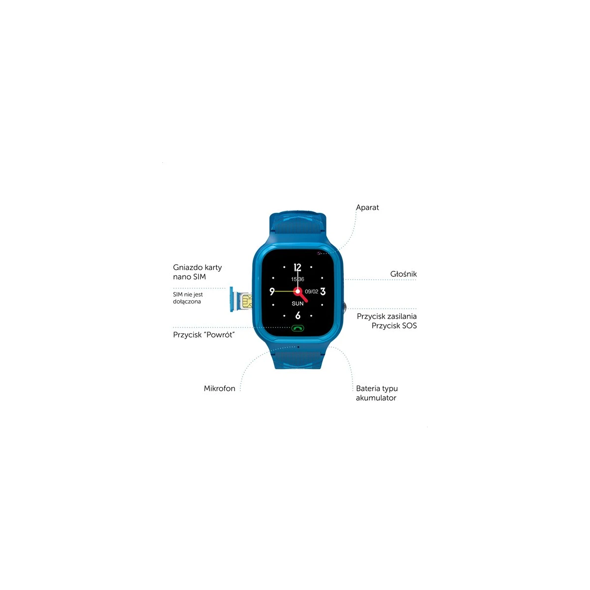 Zazu Fun Smartwatch dla Dzieci Niebieski