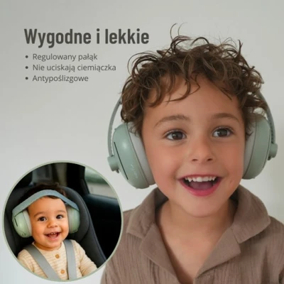 Zazu Fun Słuchawki Wygłuszające dla Dzieci i Niemowląt Sage