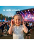 Zazu Fun Słuchawki Wygłuszające 2w1 dla Dzieci i Niemowląt Pink
