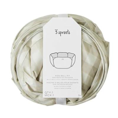 3 Sprouts Basen Piłeczkowy Gingham Beige