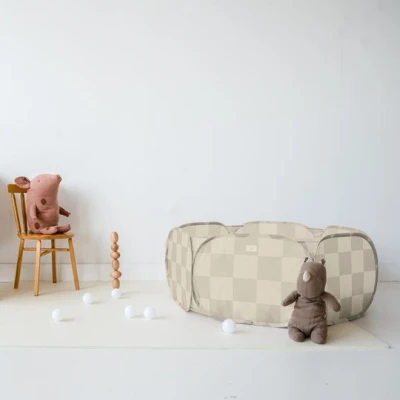 3 Sprouts Basen Piłeczkowy Checkerboard Beige