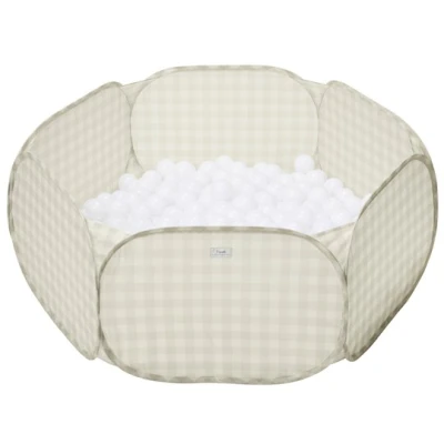 3 Sprouts Basen Piłeczkowy Gingham Beige