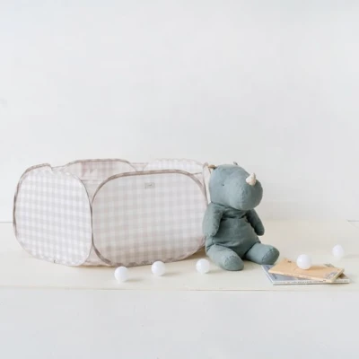 3 Sprouts Basen Piłeczkowy Gingham Beige