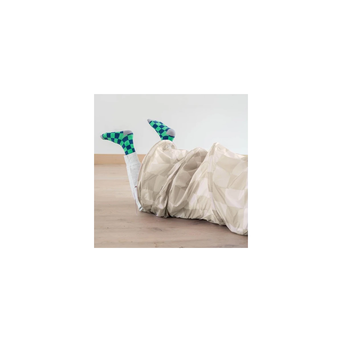3 Sprouts Tunel do Zabawy Checkerboard Beige