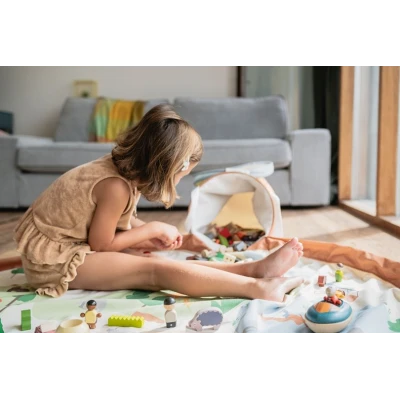 Play&Go SOO Kosz na Zabawki i Mata do Zabawy 2w1 Zoo