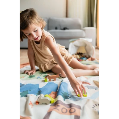 Play&Go SOO Kosz na Zabawki i Mata do Zabawy 2w1 Zoo