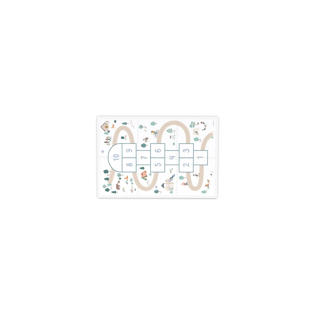 Play&Go TILOO Dwustronna Mata Piankowa 3w1 Hopscotch 120x180cm