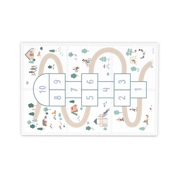 Play&Go TILOO Dwustronna Mata Piankowa 3w1 Hopscotch 120x180cm