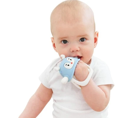 Smily Mia Gryzaki dla Niemowląt Pingwin i Renifer Light Blue