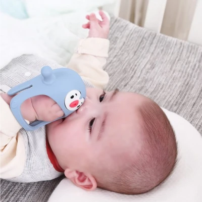 Smily Mia Gryzaki dla Niemowląt Pingwin i Renifer Light Blue