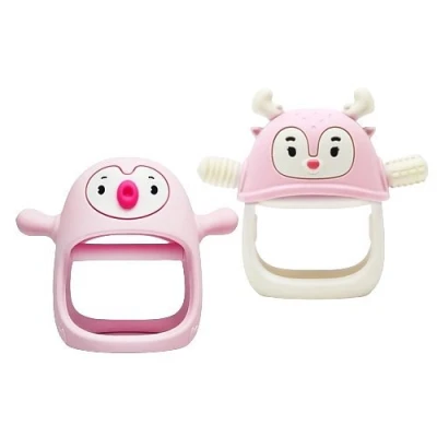 Smily Mia Gryzaki dla Niemowląt Pingwin i Renifer Light Pink