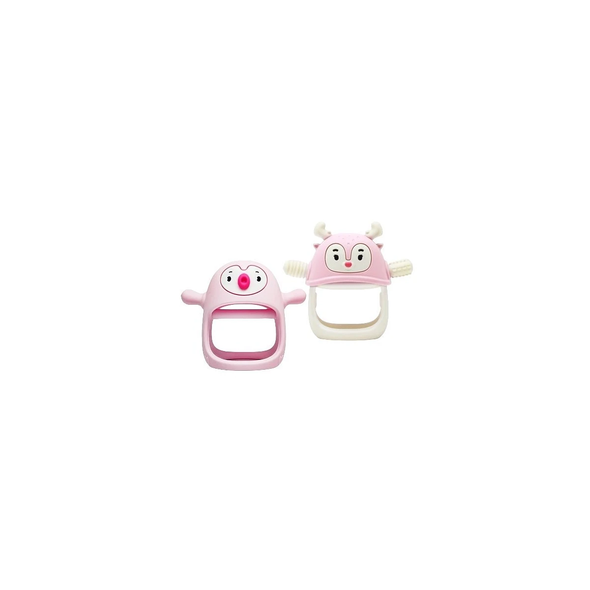 Smily Mia Gryzaki dla Niemowląt Pingwin i Renifer Light Pink