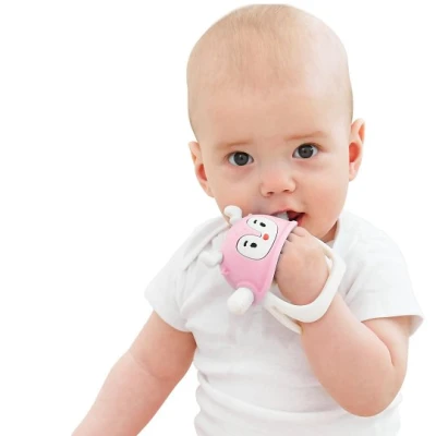 Smily Mia Gryzaki dla Niemowląt Pingwin i Renifer Light Pink