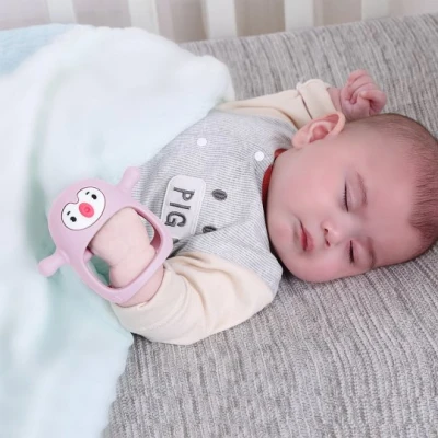 Smily Mia Gryzaki dla Niemowląt Pingwin i Renifer Light Pink