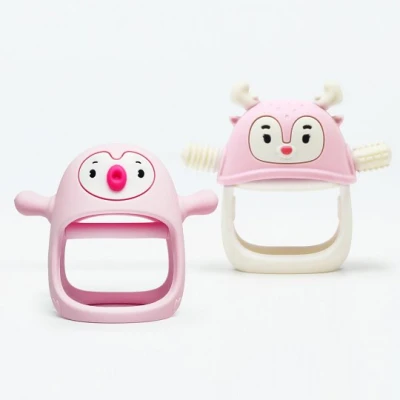 Smily Mia Gryzaki dla Niemowląt Pingwin i Renifer Light Pink