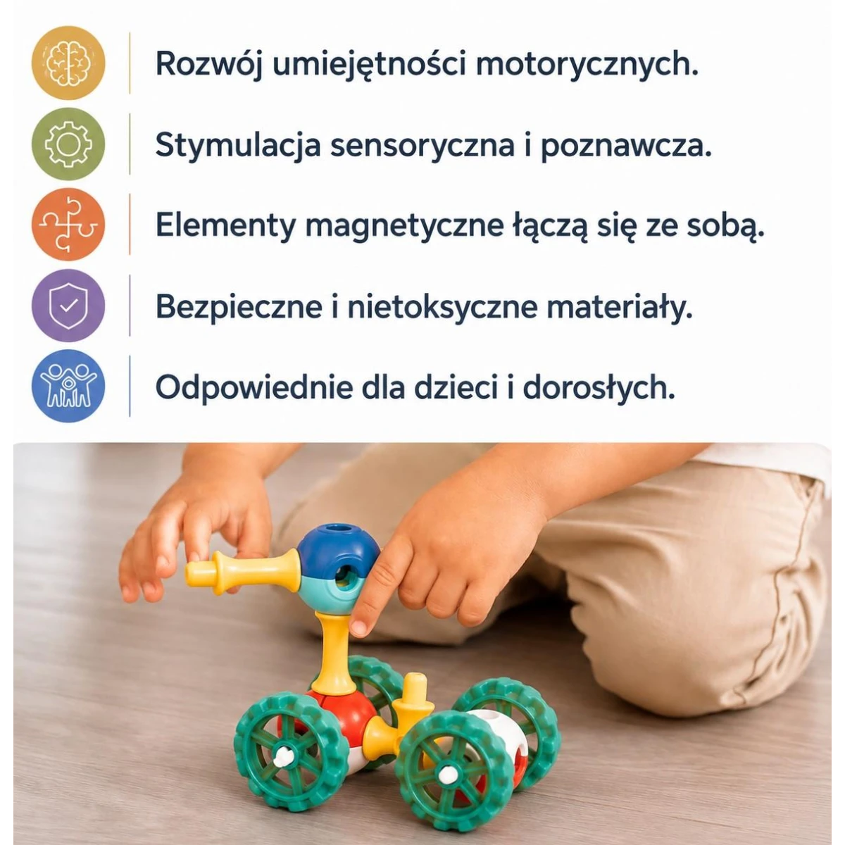 KUB Planet magnetyczne klocki konstrukcyjne 3D 30