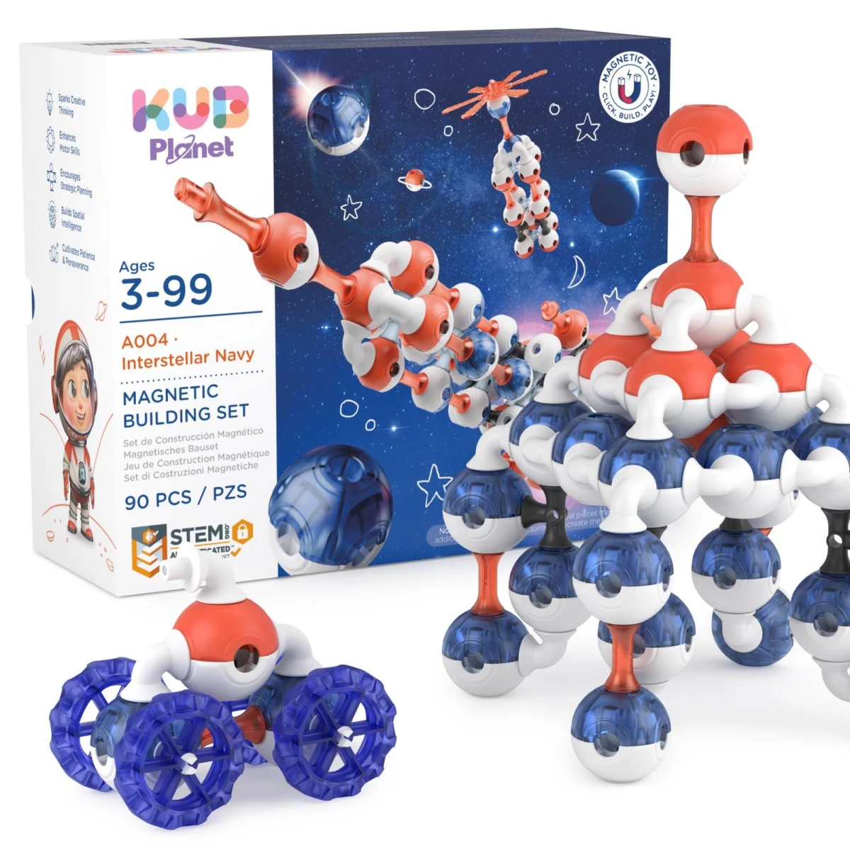 KUB Planet magnetyczne klocki konstrukcyjne 3D 90