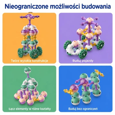 KUB Planet magnetyczne klocki konstrukcyjne 3D 55