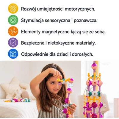 KUB Planet magnetyczne klocki konstrukcyjne 3D 55