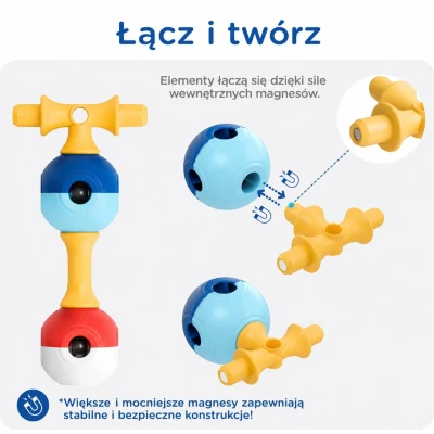 KUB Planet magnetyczne klocki konstrukcyjne 3D 30