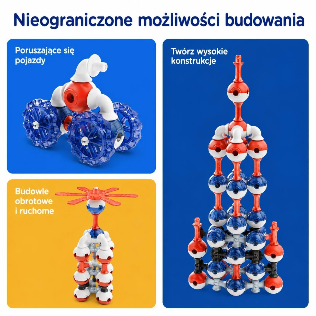 KUB Planet magnetyczne klocki konstrukcyjne 3D 90