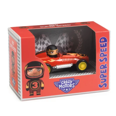 DJECO Autko CRAZY MOTORS RED SUPER SPEED