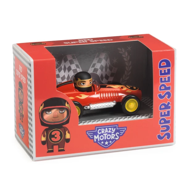 DJECO Autko CRAZY MOTORS RED SUPER SPEED
