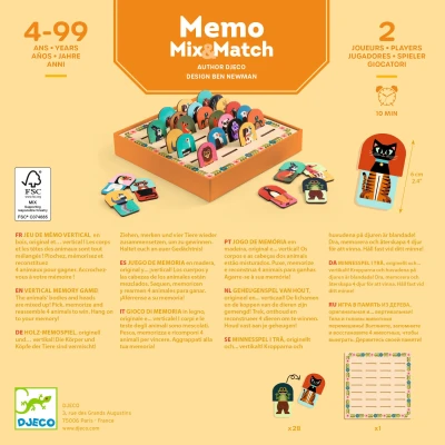 DJECO Gra logiczna MEMO MIX&MATCH