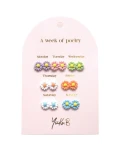 YUKO B. Kolczyki TYDZIEŃ POEZJI- Kwiaty 7 par ( wersja angielska )