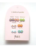 YUKO B. Kolczyki TYDZIEŃ POEZJI- Kwiaty 7 par ( wersja angielska )