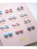 YUKO B. Kolczyki „ROK POEZJI”- Pastelowe 12 par (wersja angielska)
