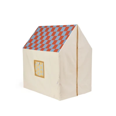KID'S CONCEPT namiot domek z dachem w kratkę błękitny