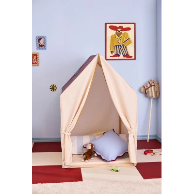 KID'S CONCEPT namiot domek z dachem w kratkę błękitny