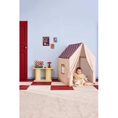 KID'S CONCEPT namiot domek z dachem w kratkę błękitny