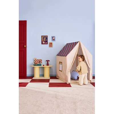 KID'S CONCEPT namiot domek z dachem w kratkę błękitny
