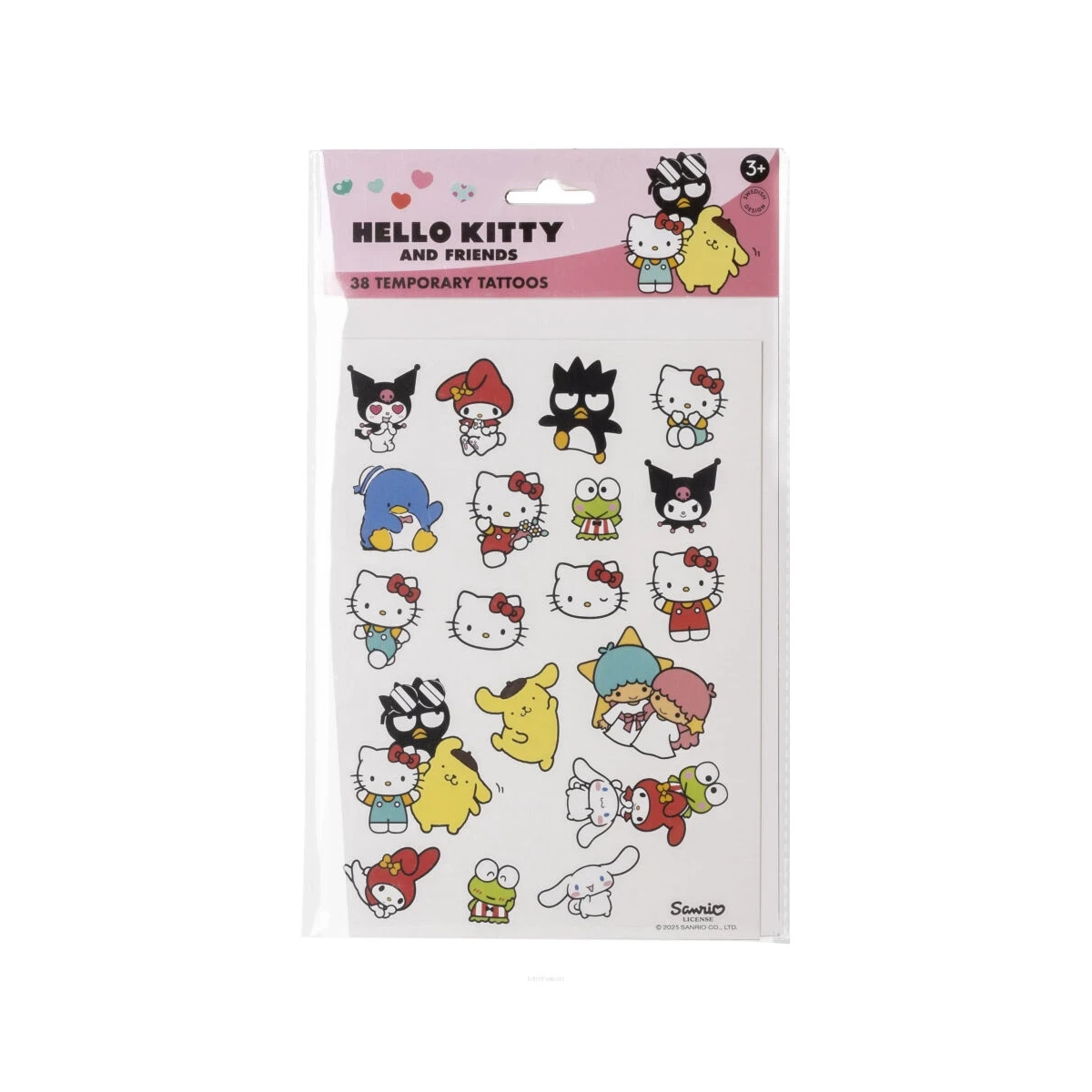 MICKI Zmywalne dziecięce tatuaże zestaw 38 sztuk zabawka dla dzieci Hello Kitty