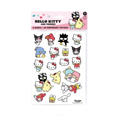 MICKI Zmywalne dziecięce tatuaże zestaw 38 sztuk zabawka dla dzieci Hello Kitty