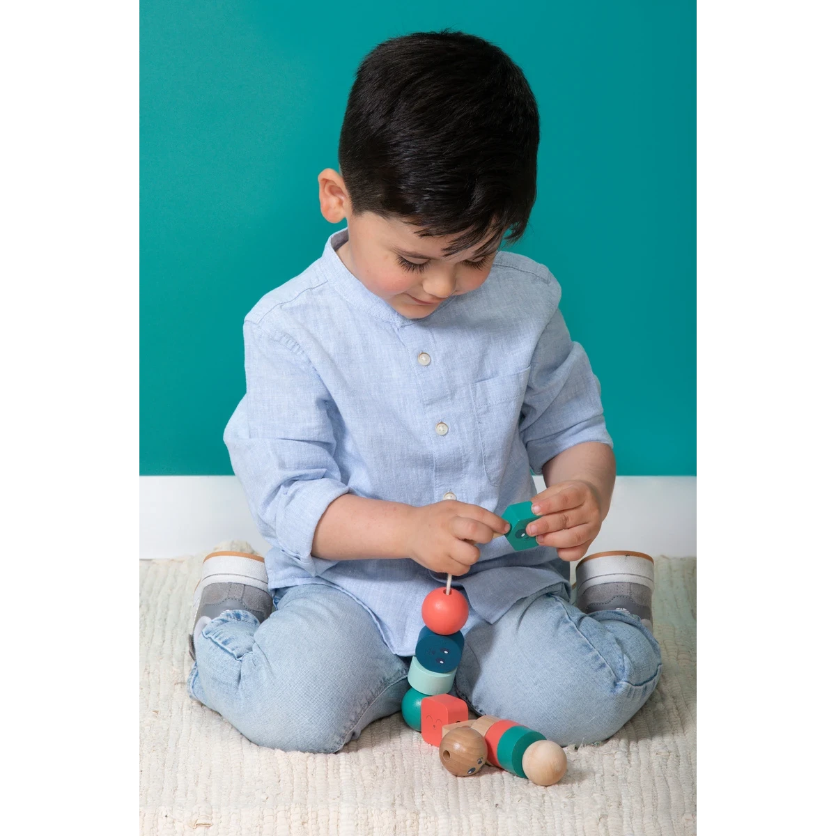 Nawlekanka drewniana Junior BS Toys | Pan Piksel