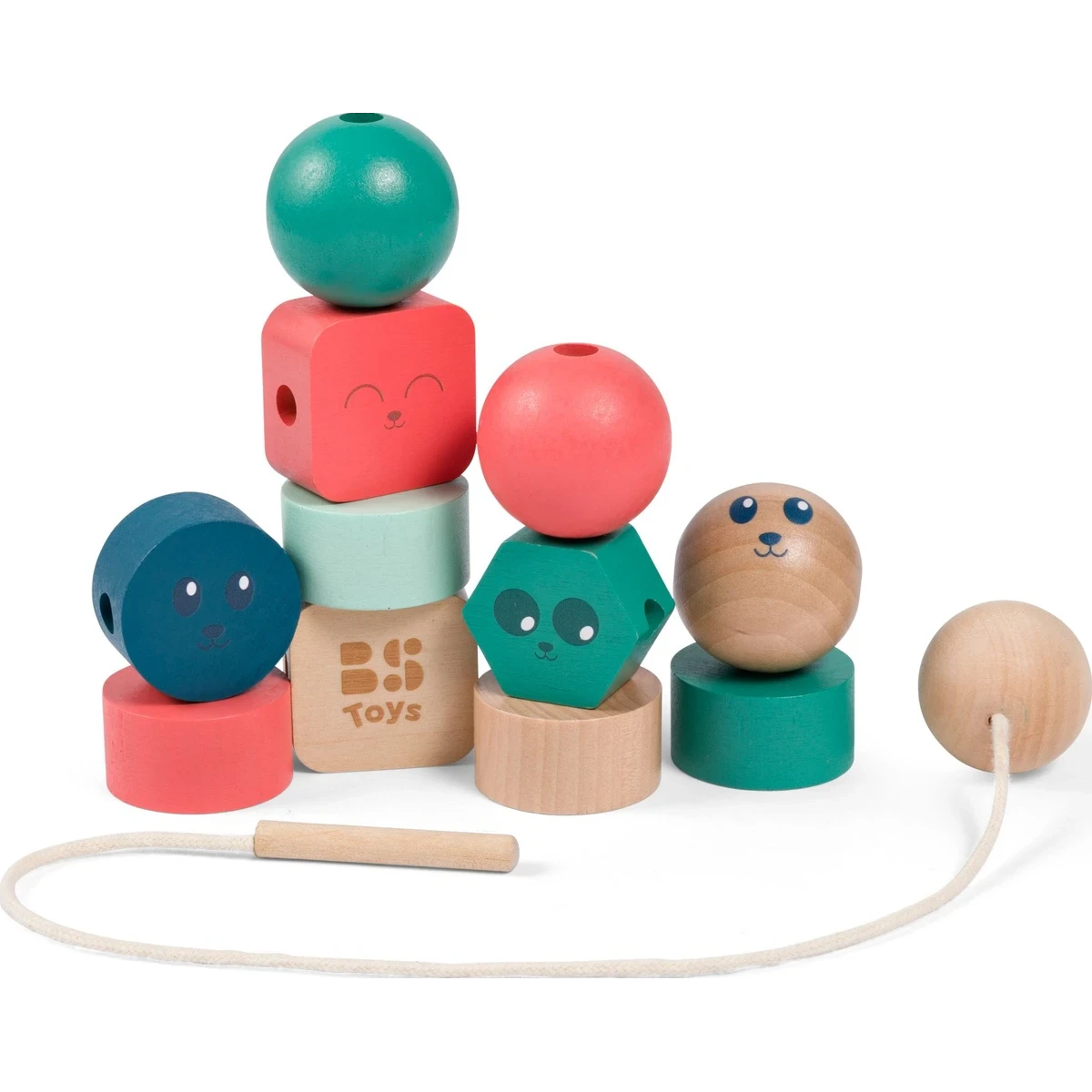 Nawlekanka drewniana Junior BS Toys | Pan Piksel