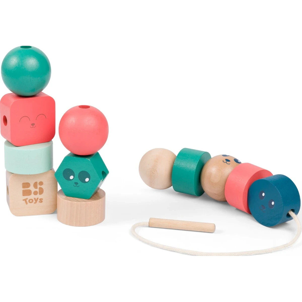Nawlekanka drewniana Junior BS Toys | Pan Piksel