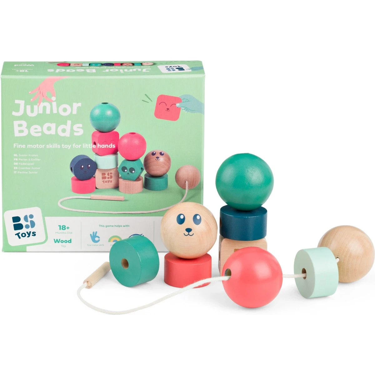 Nawlekanka drewniana Junior BS Toys | Pan Piksel