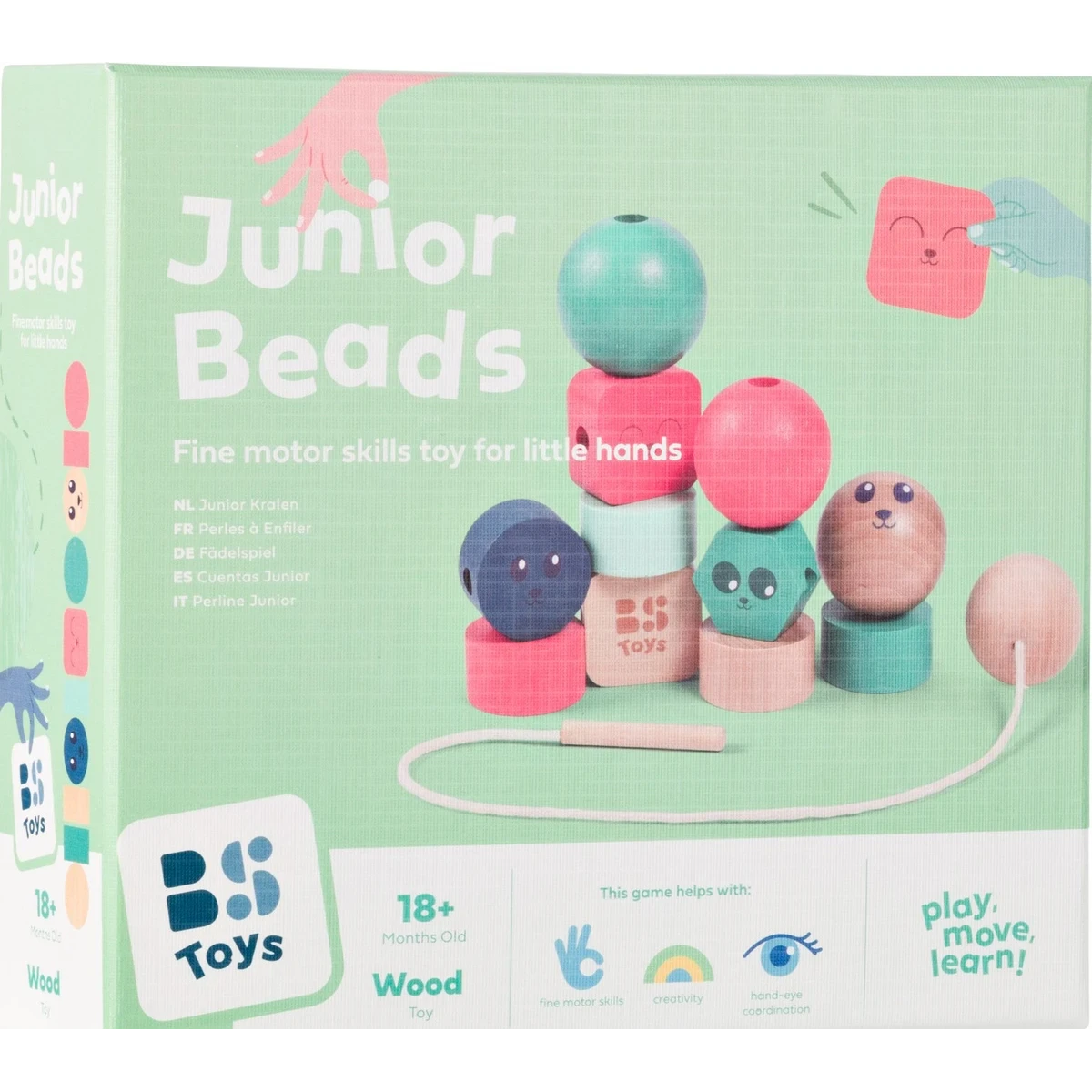 Nawlekanka drewniana Junior BS Toys | Pan Piksel