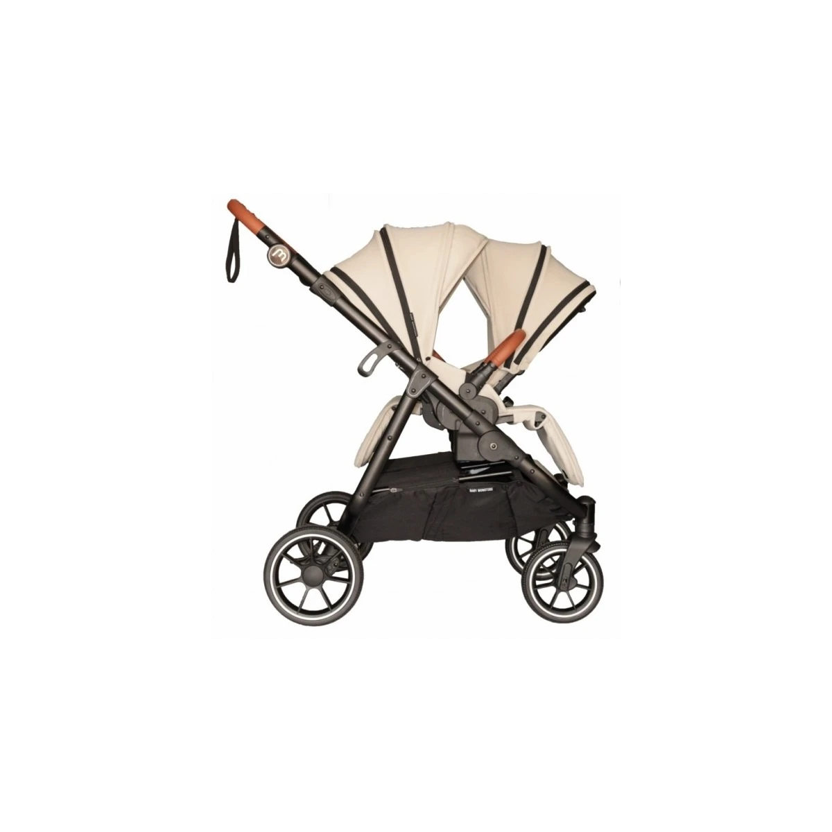 BABY MONSTERS Zestaw Gondola z osłoną przeciwdeszczową Easy Twin 5 Stone