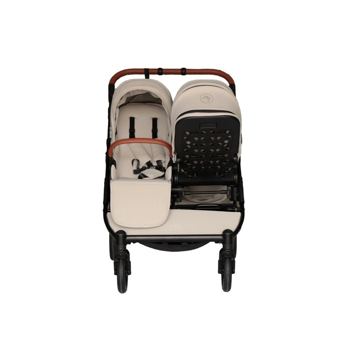 BABY MONSTERS Zestaw Gondola z osłoną przeciwdeszczową Easy Twin 5 Stone