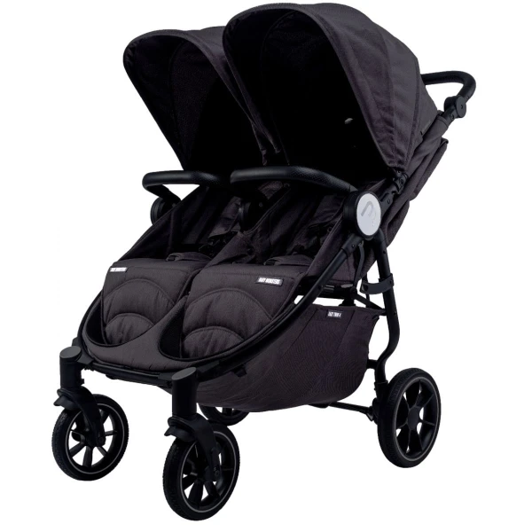 BABY MONSTERS Wózek bliźniaczy EASY TWIN 4 Black
