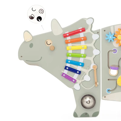 VIGA Ścienny Panel Aktywności Dinozaur Triceratops Tablica 18m+
