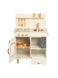 TOOKY TOY Drewniana Beżowa Kuchnia z Akcesoriami