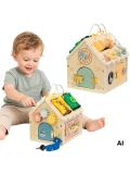TOOKY TOY Drewniany Domek Manipulacyjny