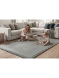 HAKUNA MATTE Mata piankowa dla dzieci Dywan do pokoju dziecięcego Coral Velvet z pianką memory 280 x 200 cm Ciemnoszary