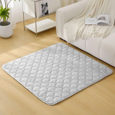 HAKUNA MATTE Pikowana mata do zabawy Dywan dziecięcy Square Quilted Play Mat 127 x 127 cm Hygge Szary